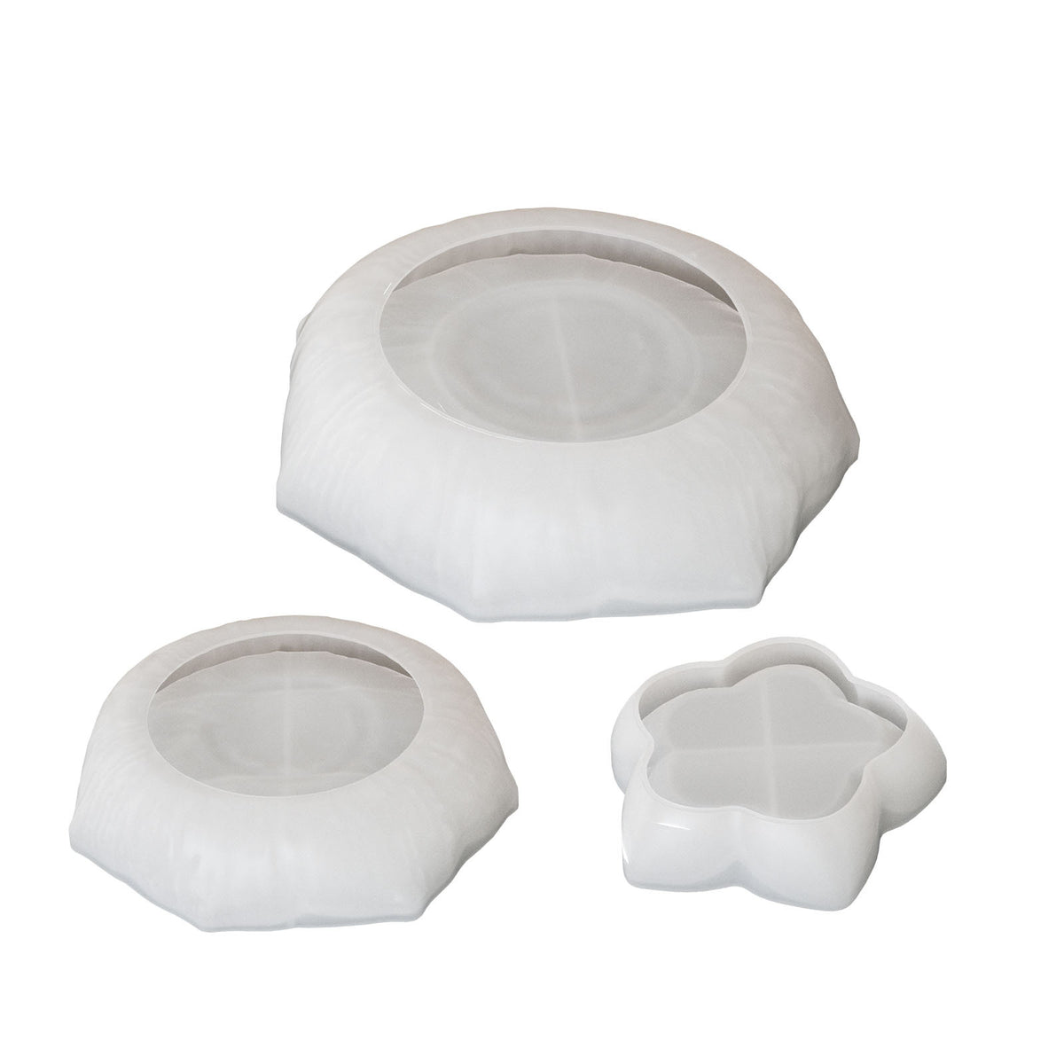 Sweet DIY Crystal Resin Five-Petal Flower Seven-Petal Flower Storage Tray Aromatherapy Plaster Flower Dish Silicone Mold…