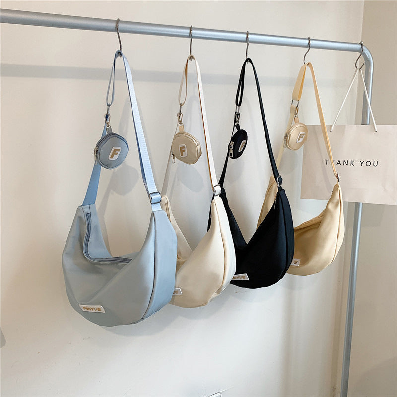 Nylon dumpling bag Japanese style all-match messenger bag casual large capacity canvas bag summer class shoulder commuter…