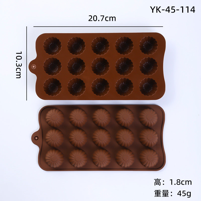 Cross-Border Multi-Style Cartoon Silicone Chocolate Mold Numbers and Letters DIY Baking Mold Fudge Ice Cube Mold - Yk-45-114