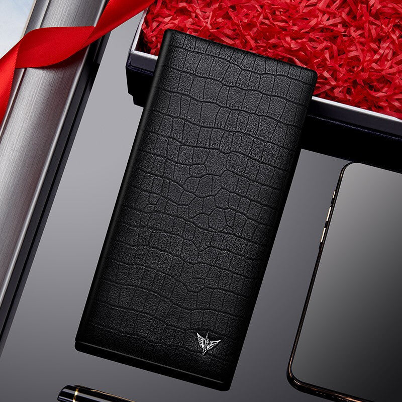 Men's Emperor Paul Long Leather Wallet  Gift Box Packaging