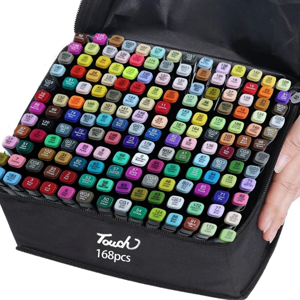 168 Colors Dual Tip Art Markers Color Pens Drawing Watercolour Kids &  Gift