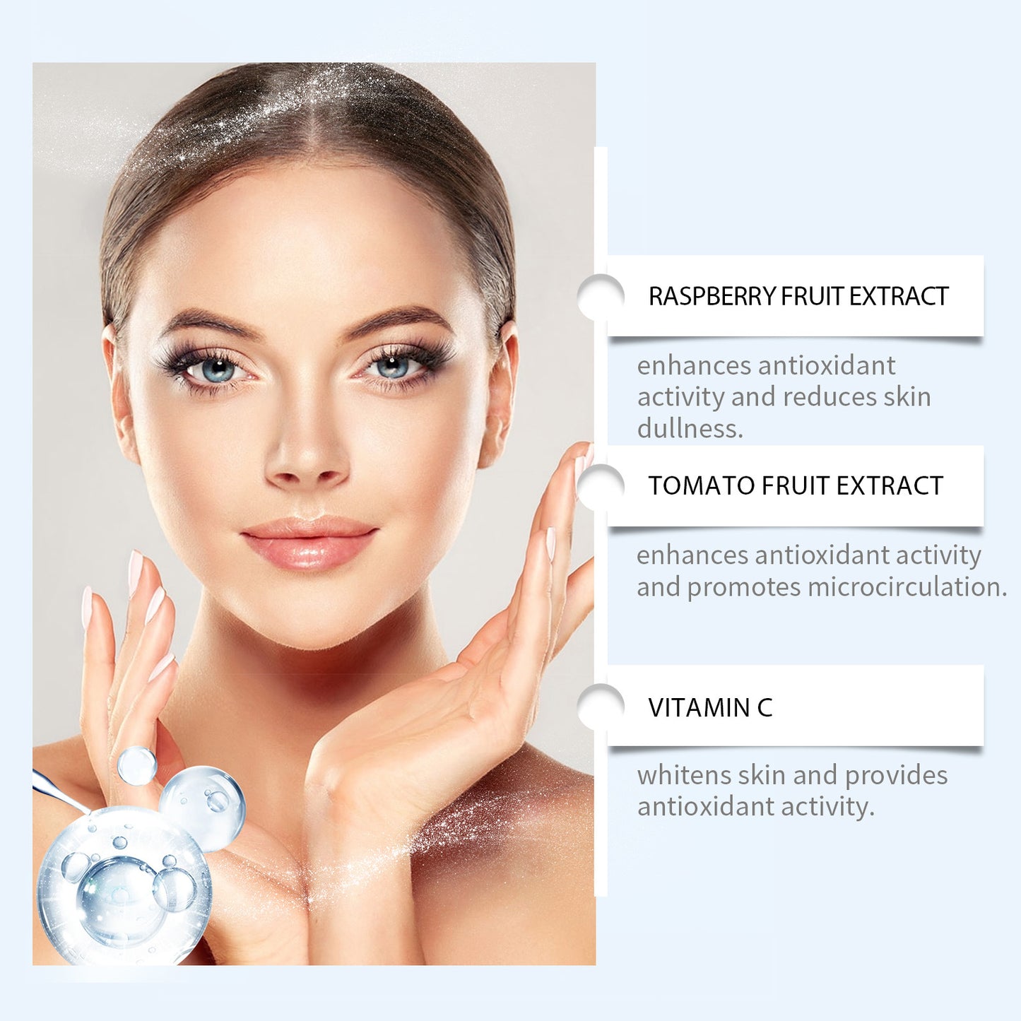 Mild Ingredients Moisturizing Skin Care Solution