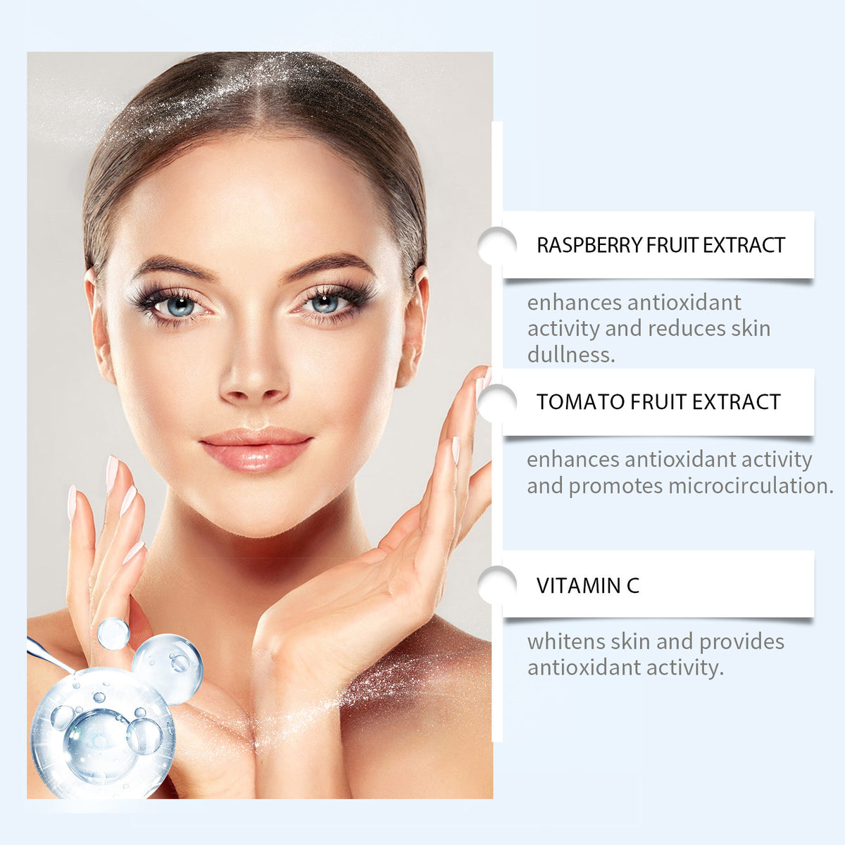 Mild Ingredients Moisturizing Skin Care Solution