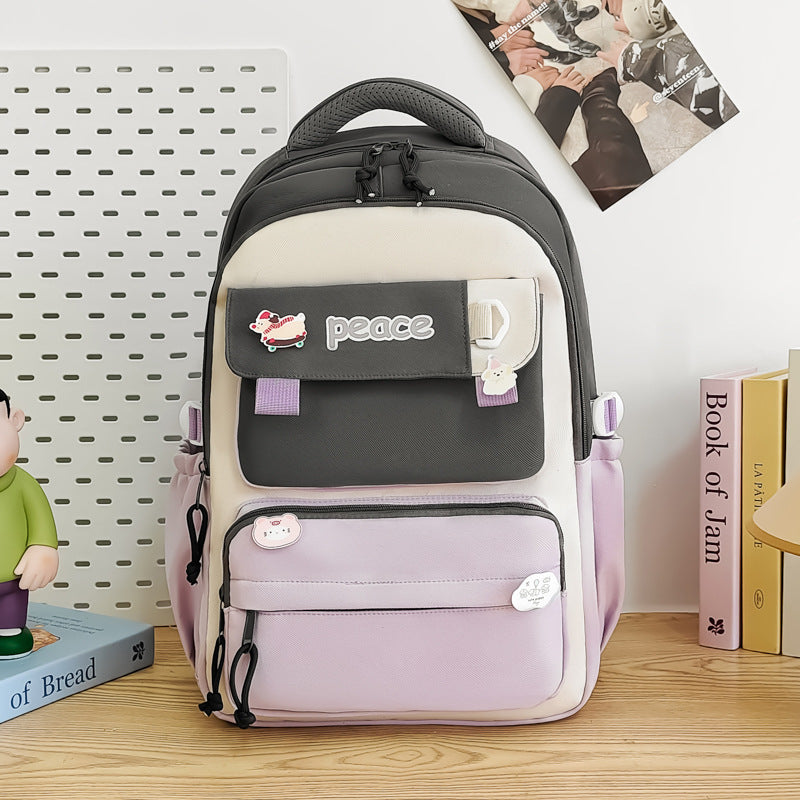 Women's Large Capacity Lightweight Simple Schoolbag