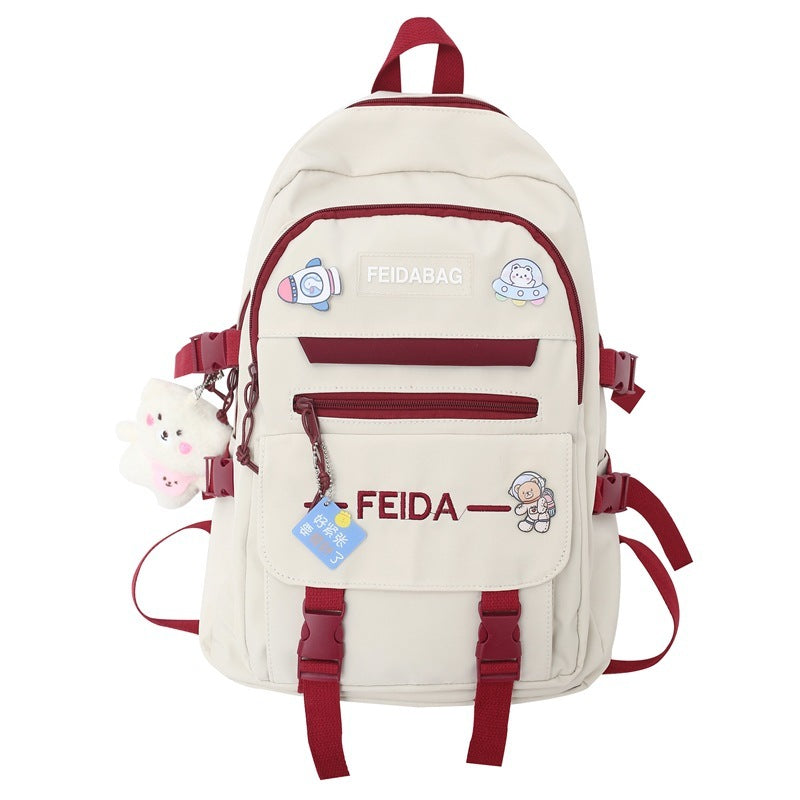 Elegant Mori Leisure Backpack Large Capacity Early High School Student Schoolbag