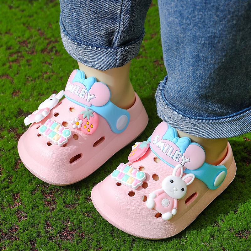 Children's Slippers Summer Cute Outdoor Soft Bottom Non-slip Boys And Girls Sandals Infant Kid Baby Hole Shoes
