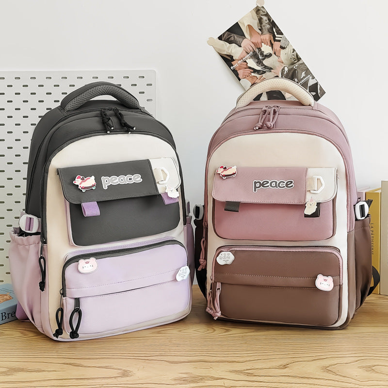 Women's Large Capacity Lightweight Simple Schoolbag