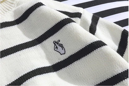 Autumn And Winter Turtleneck Sweaters For Men And Boys Trend All-match Line Clothes Lazy Wind