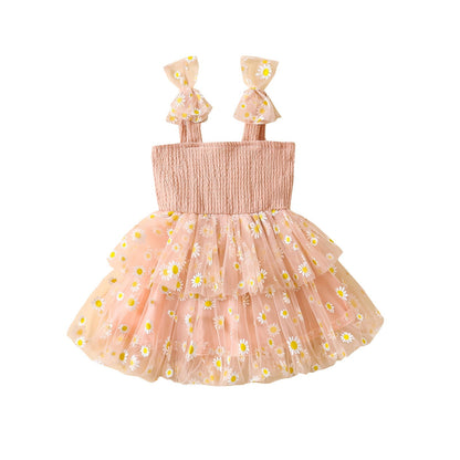 Flower Mesh Girls' Dress Suspenders