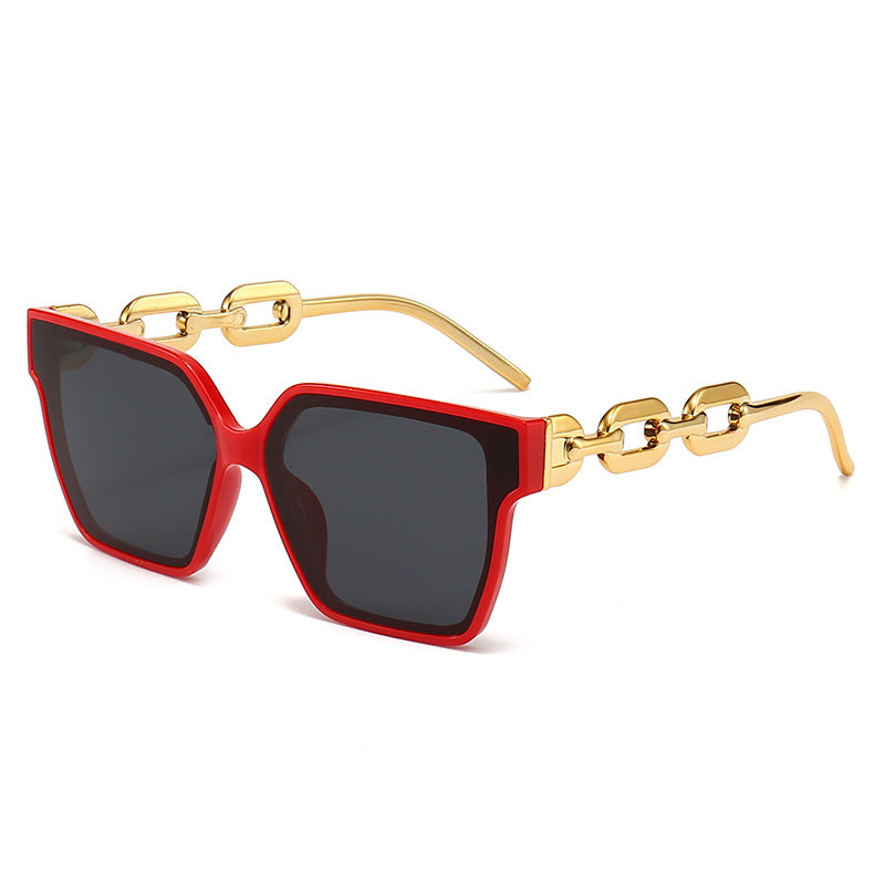 New Large Square Frame Men's And Women's Street Shot Fashion Sunglasses