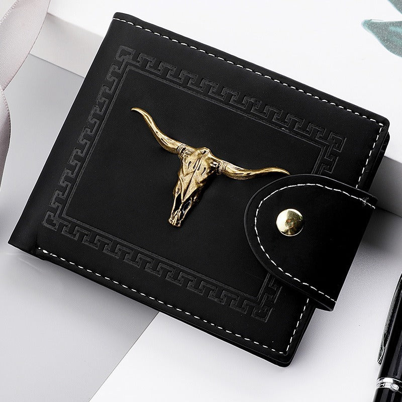 Men's Short Multiple Card Slots Zipper Personality Wallet ( Available )