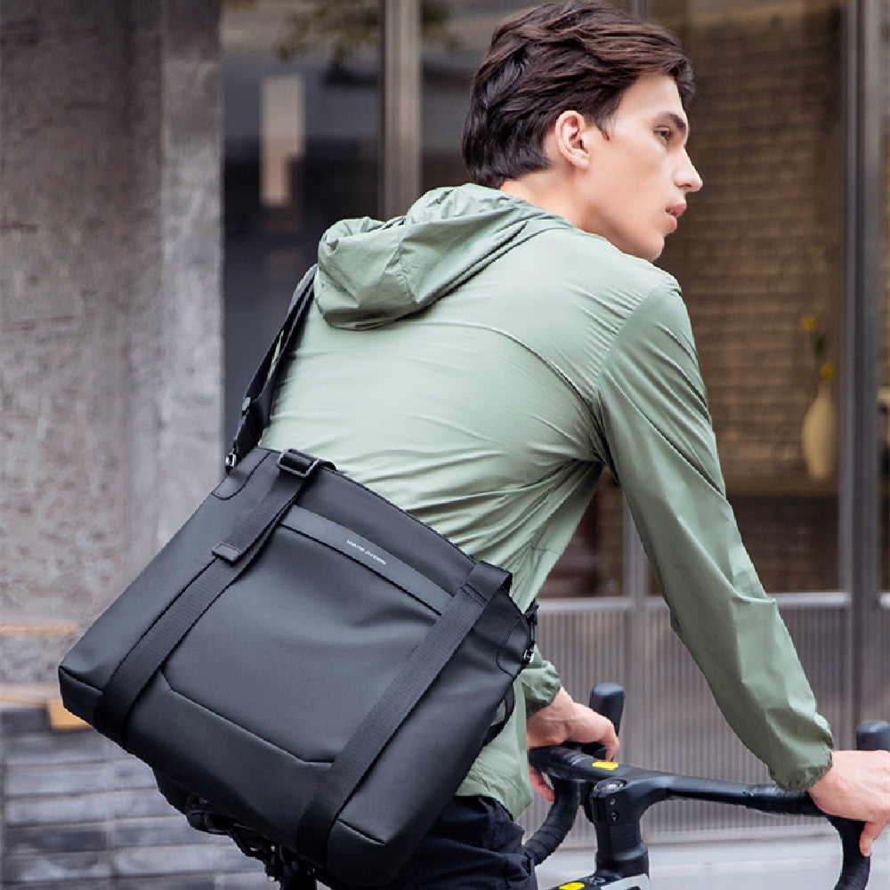 Men's Large Capacity Layered Shoulder Messenger Bag