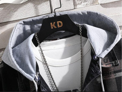 Men's Casual Hooded Fashion Denim Jacket