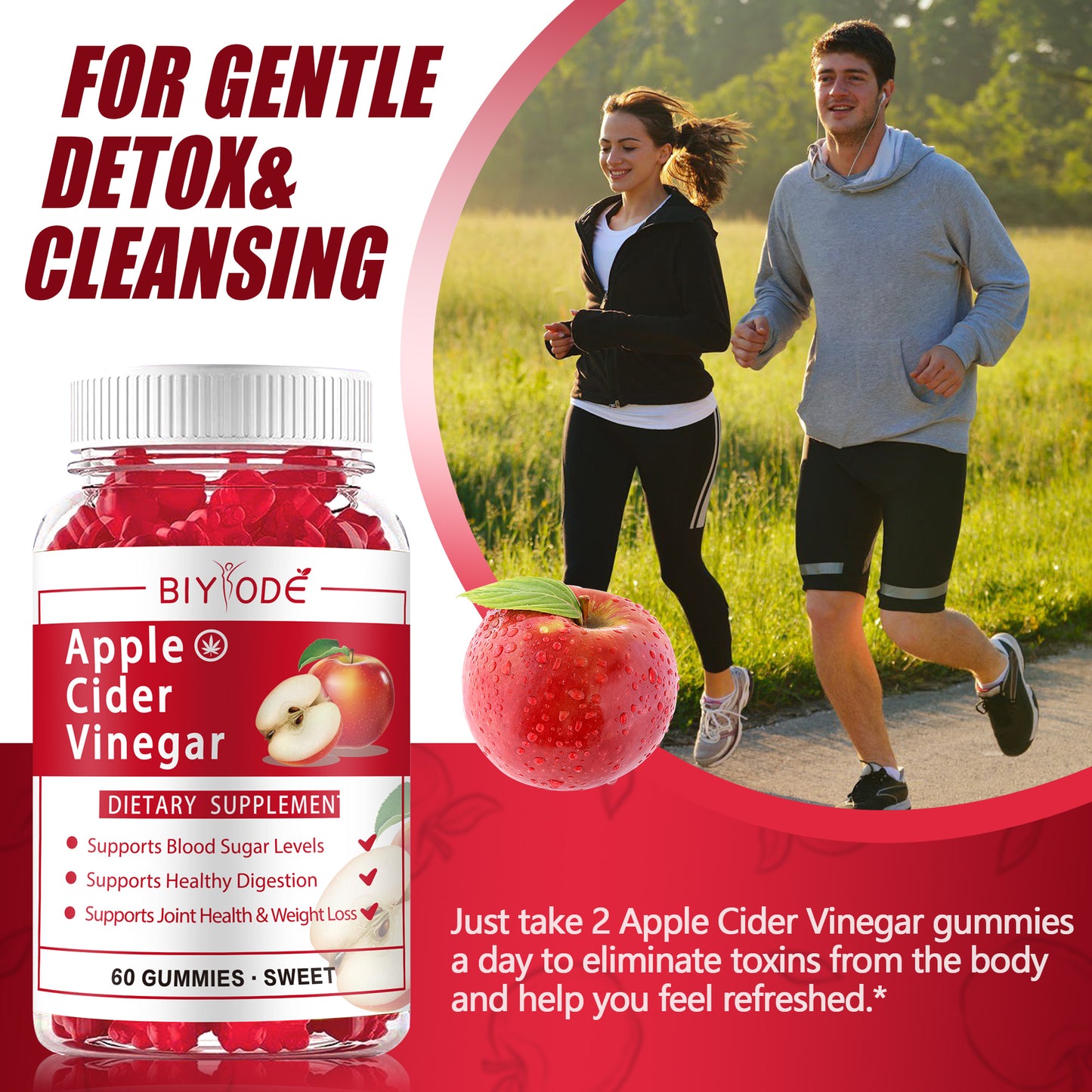 Hot Sale Wholesale App Le Cider Vinegar Supplement Gummy Ready Stock OEM ODM Custom