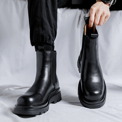 Chelsea Men's High-top Smoke Pipe British Martin Boots