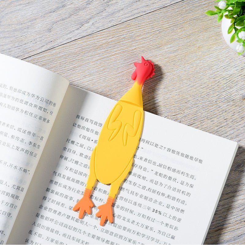 Creative Silicone Screaming Chicken Reading Bookmark (Available) - Mom & Kids