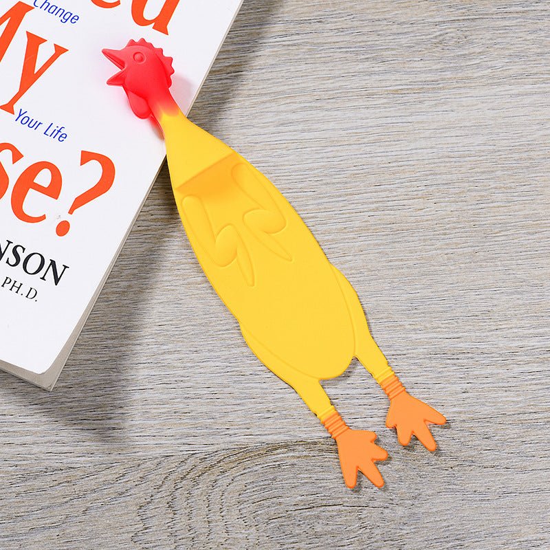 Creative Silicone Screaming Chicken Reading Bookmark (Available) - Mom & Kids