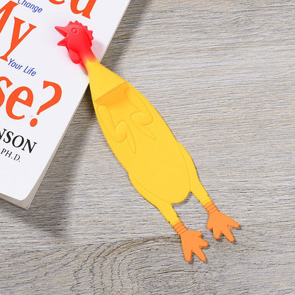 Creative Silicone Screaming Chicken Reading Bookmark (Available) - Mom & Kids