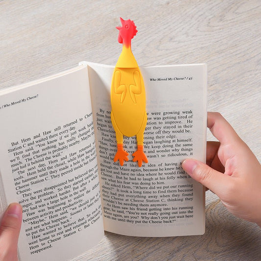 Creative Silicone Screaming Chicken Reading Bookmark (Available) - Mom & Kids