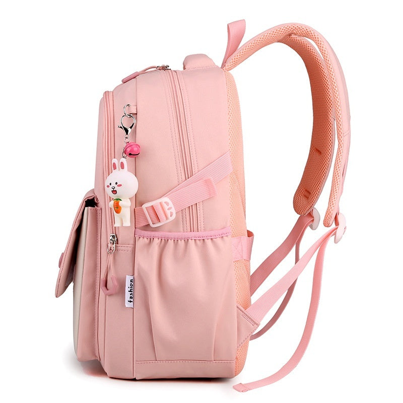 Primary School Student Schoolbag Lightweight And Large Capacity Contrast Color