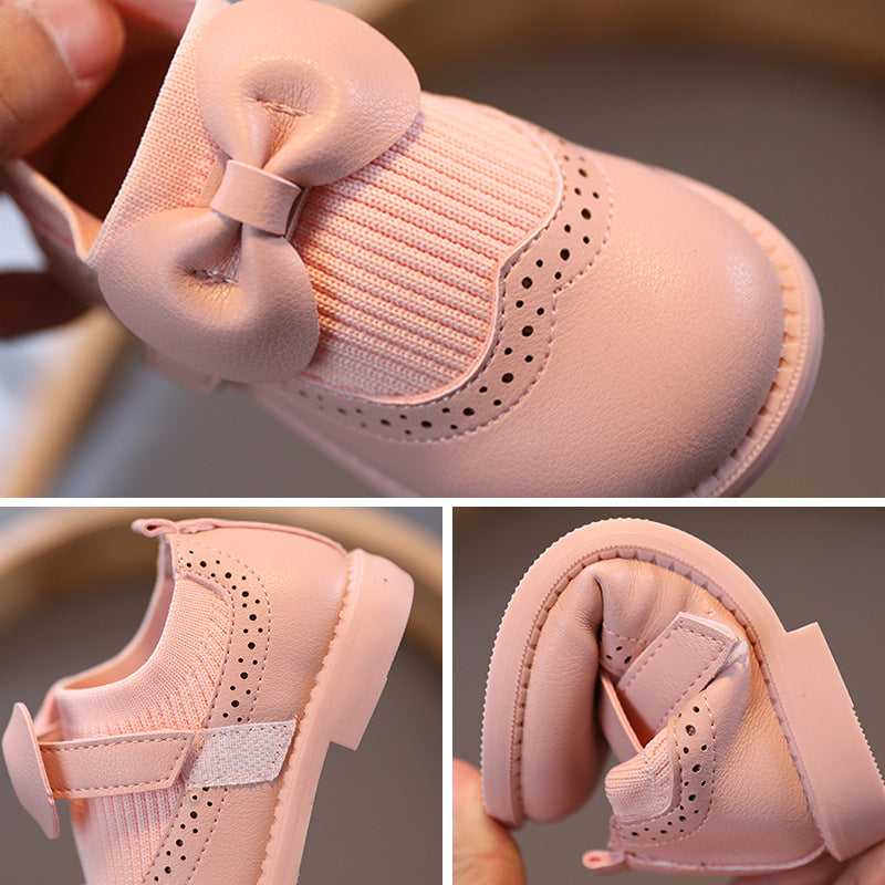 Girls Leather Shoes  Female Treasure Bottom Toddlers Princess Single Shoes    (Available)