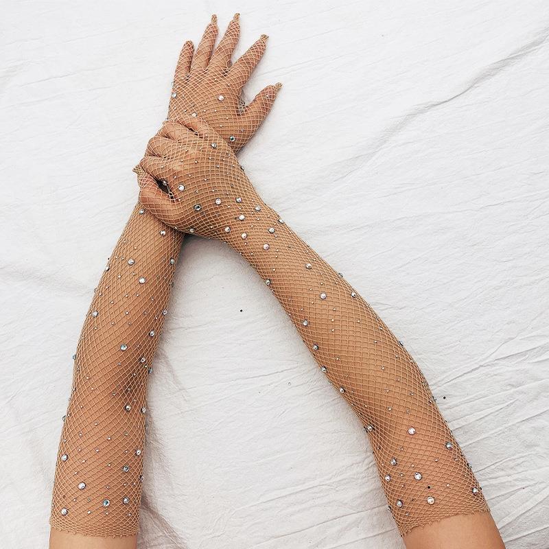 Stockings Mesh Long Gloves Wedding Accessories   (Available)
