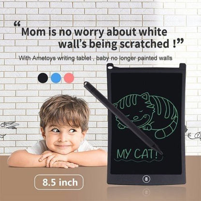 LCD Writing Tablet with pressure-sensitive screen, stylus, erase button, and screen lock for kids' drawing, writing, and learning