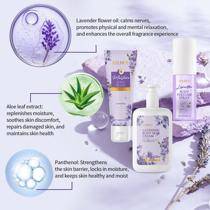 Lavender Body Skin Care Set Gentle Moisturizing Skin
