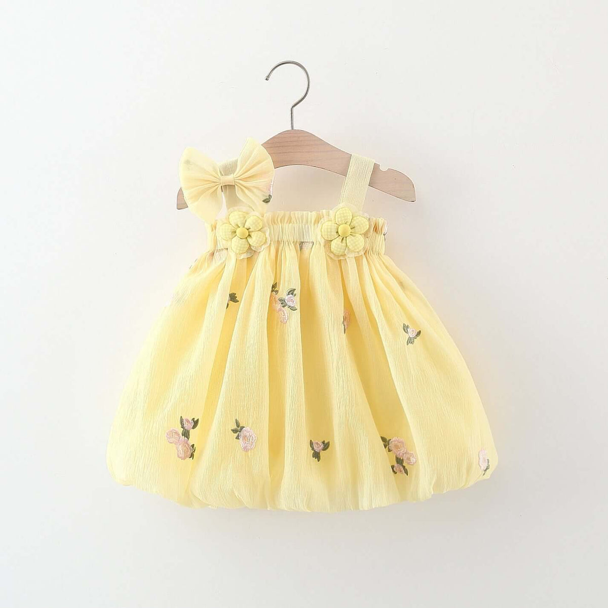 Girls Sunflower Suspenders Dress Cute Kids Fashion Summer Outfit Bangladesh