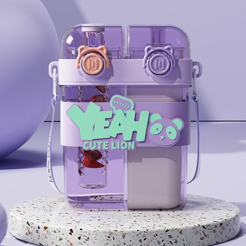 Double-Warehouse Portable Plastic Straw Cups with Thermal Performance ( Available ) - Mom & Kids