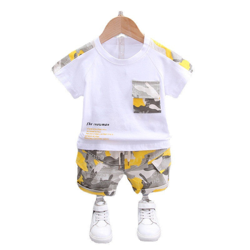 Boys' Casual Children's Children's Clothing Casual Short-sleeved Shorts (Available)