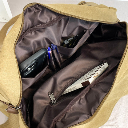 Outdoor Travel Multi-compartment Large Capacity Canvas Men's Crossbody Bag