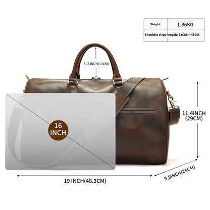 Travel Vintage Leather Large-capacity Crossbody Bag