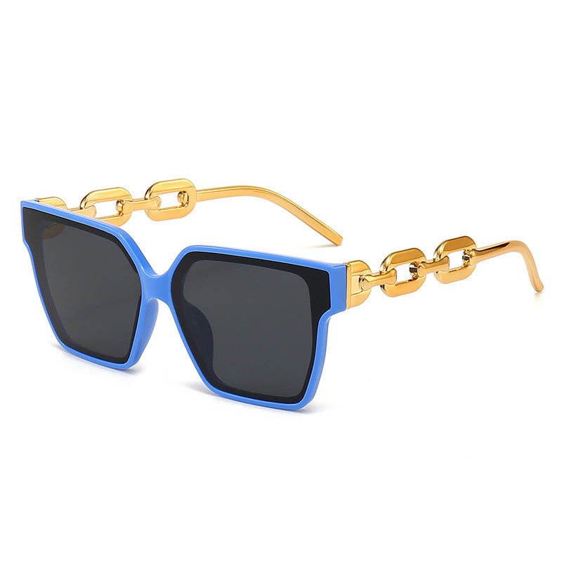 New Large Square Frame Men's And Women's Street Shot Fashion Sunglasses