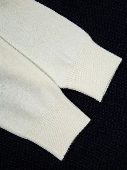 Solid Color Pearl Trim Long Sleeve Cardigan Plus Size Knitwear