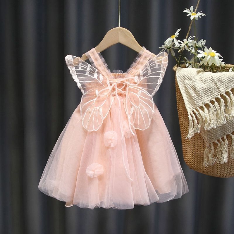 Girls Butterfly Puff Dress Bangladesh - Small China Town