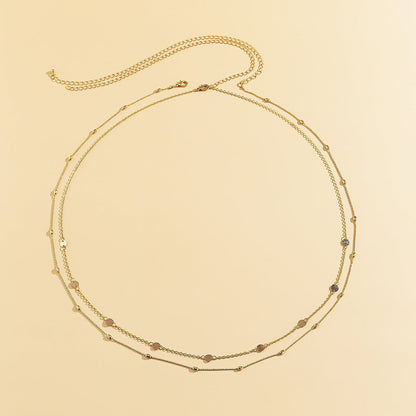 Belly Chain Sexy Body Coin Waist Female Suit For Women Snake Bone Double Layers Jewelry Decor Bra Bikini Beach Harness Jewelry (Available)