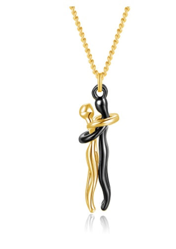 Love Hug Necklace – Unisex Couple Pendant Necklace (Available)