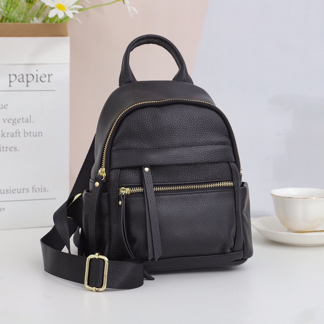 Fashion All-matching Leather Travel Bag Large-capacity Backpack