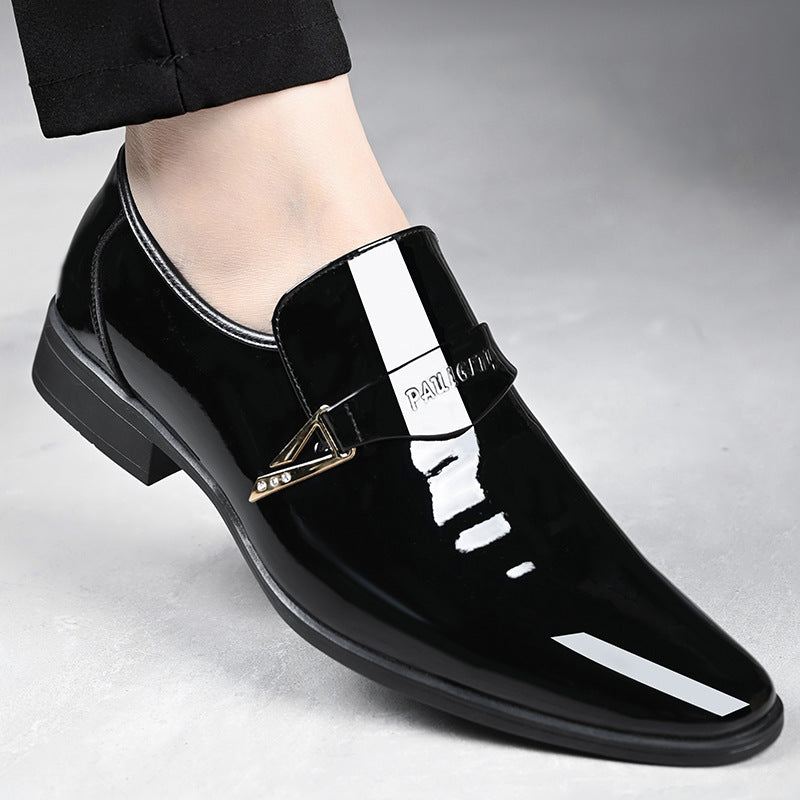 Leather Men's Classic Casual Leather Shoes Pointed Toe All-matching British Style Leather Shoes Wear-resistant (Available)
