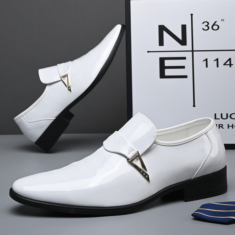 Leather Men's Classic Casual Leather Shoes Pointed Toe All-matching British Style Leather Shoes Wear-resistant (Available)