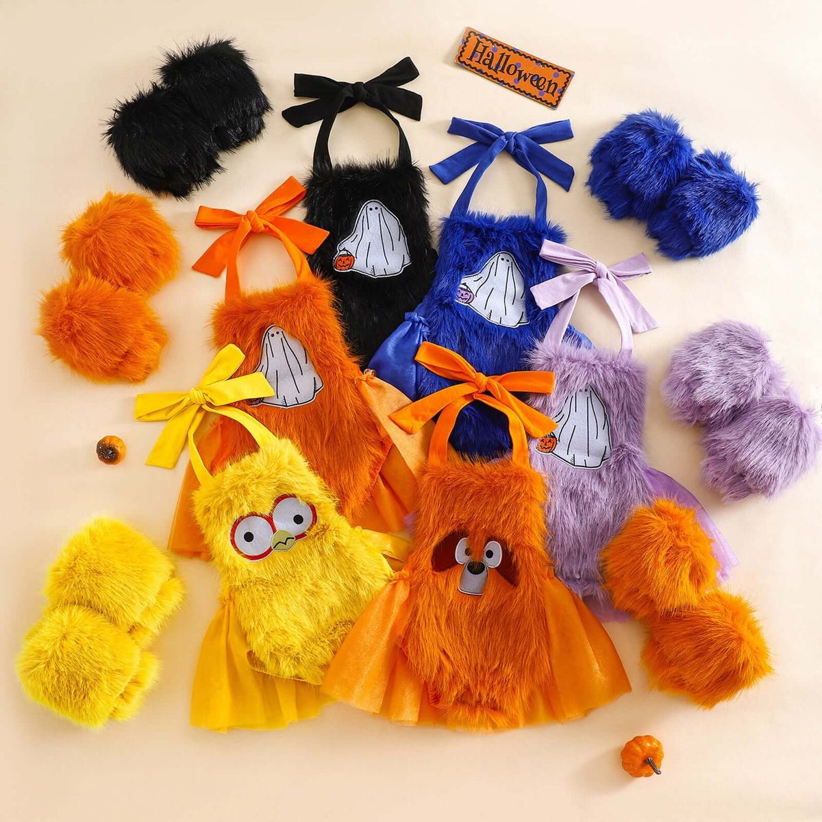 Girls Halloween Outfit Bangladesh Plush Two Piece Set - Small China Town