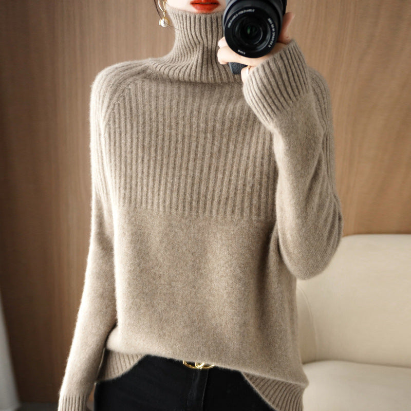Loose High-neck Sweater Base Layer For Women