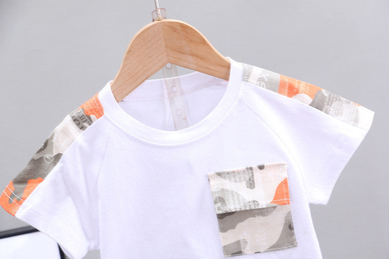 Boys' Casual Children's Children's Clothing Casual Short-sleeved Shorts (Available)