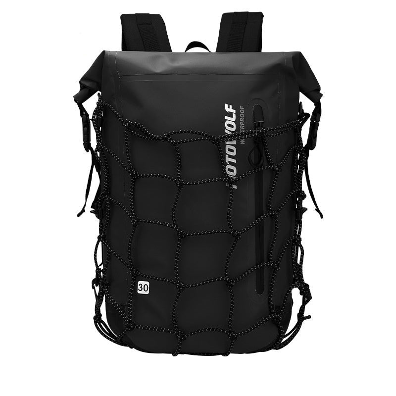 Motorcycle Multi-purpose Portable Large Capacity Shoulder Backpack Belt Net Bag