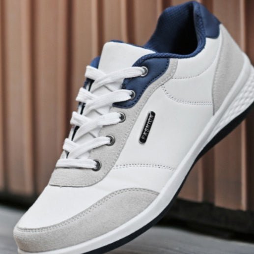 Fashion Light Sports Casual Men Shoes Autumn New Lace-Up Shoes Microfiber Leather Casual Shoes FLats Sneakers - Mom & Kids
