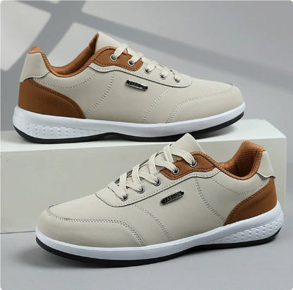 Fashion Light Sports Casual Men Shoes Autumn New Lace-Up Shoes Microfiber Leather Casual Shoes FLats Sneakers - Mom & Kids