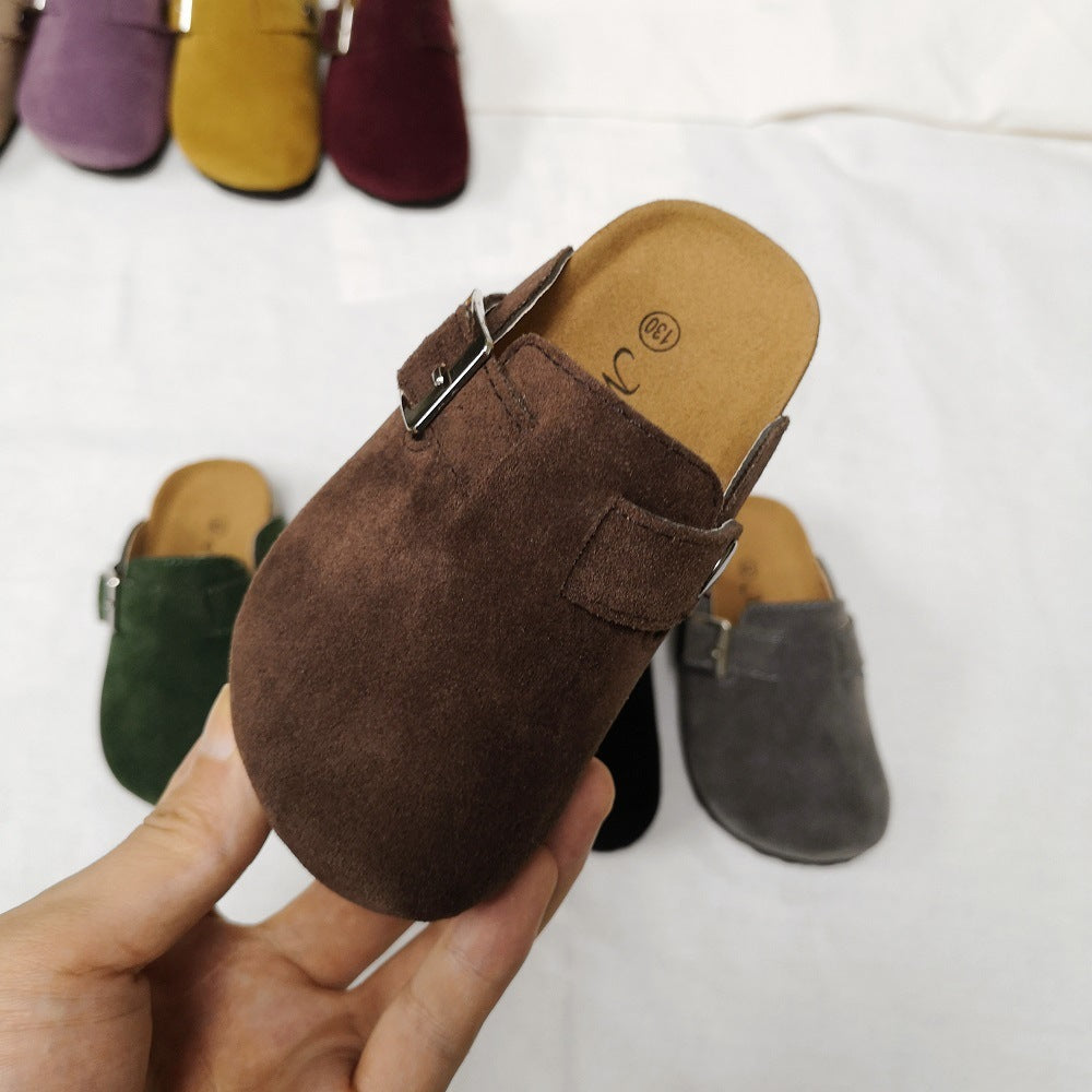 Cork Baby Girl Children's Shoes Belt Buckle