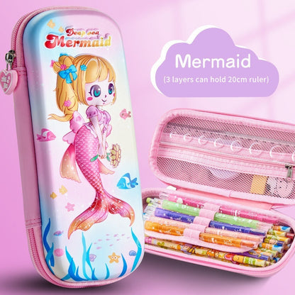 3D Leather Stationery Box Pencil Case