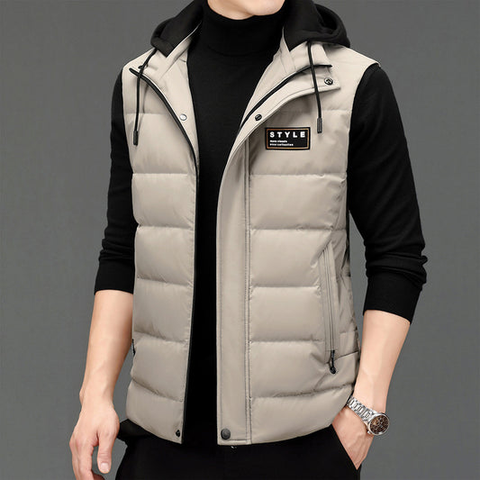 Men's Fashion Vest Versatile Down Jacket